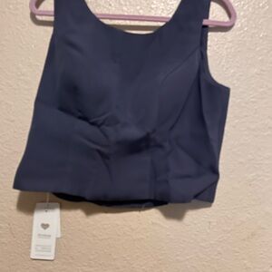 Elegant” Stormy” color Women's Top One of a Three Piece Suit Wedding Outfit.